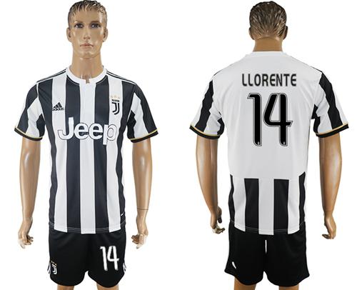 Juventus #14 Llorente Home Soccer Club Jersey - Click Image to Close